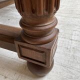 Solid walnut farmhouse castle table 1900 XXL
