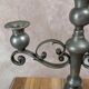 Antique chandelier in stamped tin – 3 branches