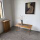 Rattan and ceramic coffee table, 60s