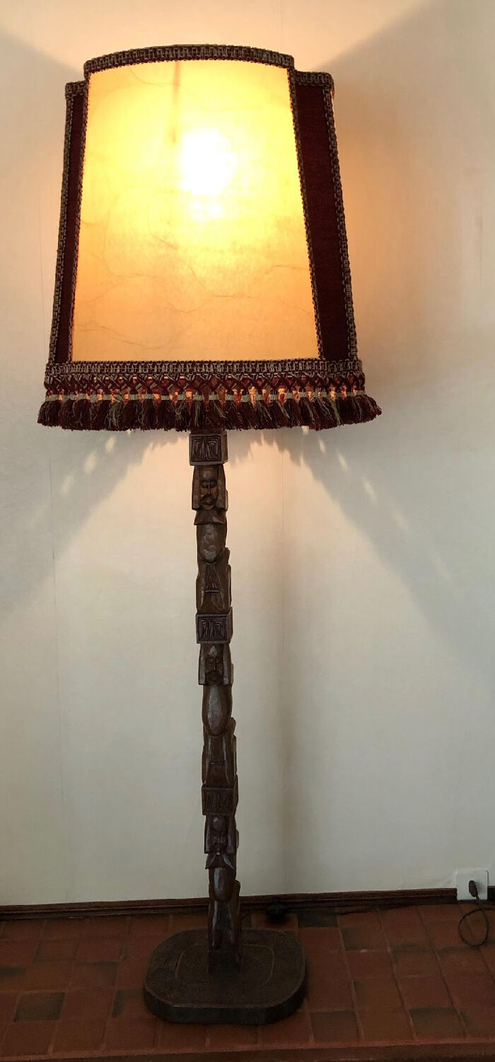 African floor lamp