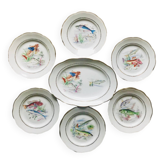 Porcelain plate set with special fish