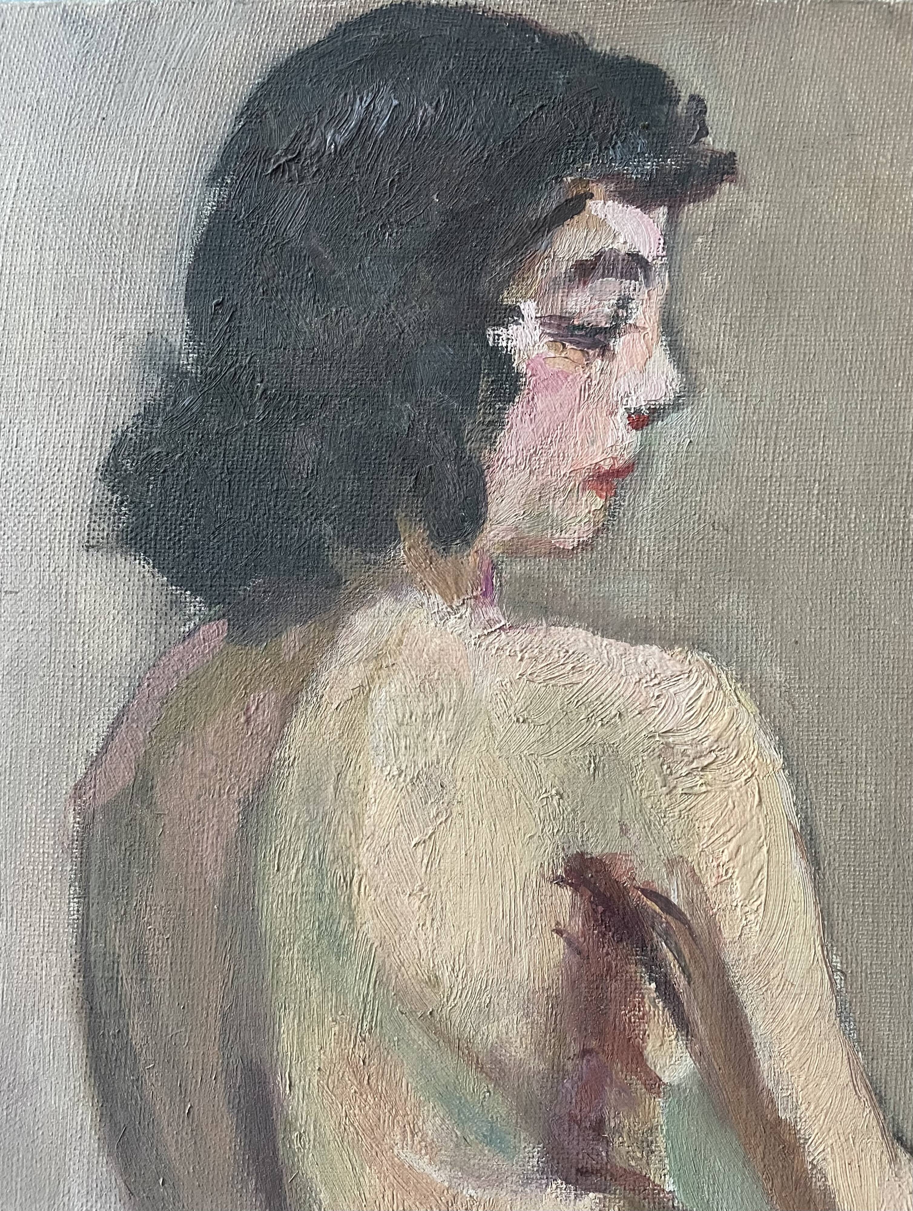 Oil painting on canvas,, circa 1930