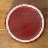 Old Saint Clément vintage burgundy red ceramic flowerpot