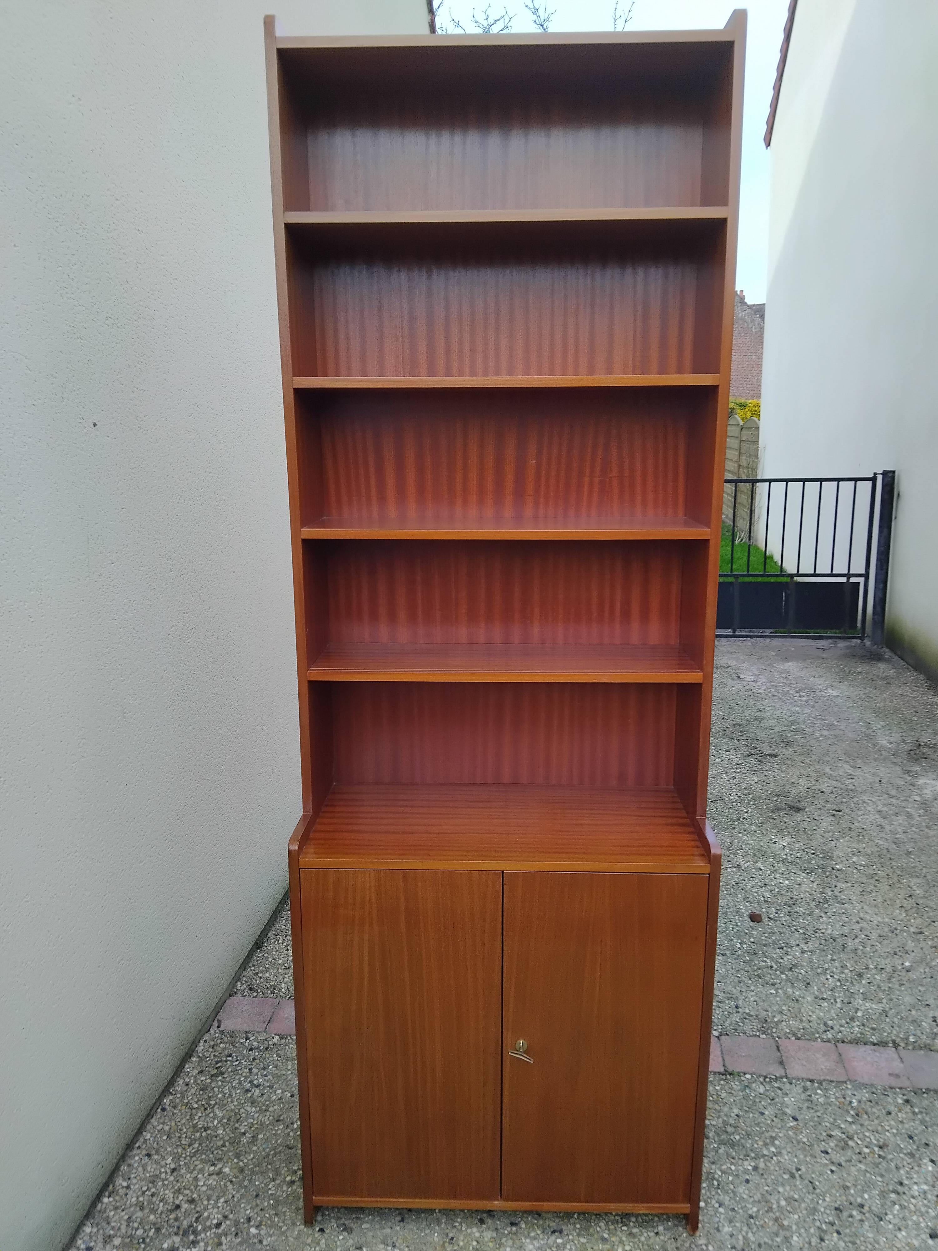 Vintage Scandinavian teak bookcase