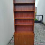 Vintage Scandinavian school teak bookcase