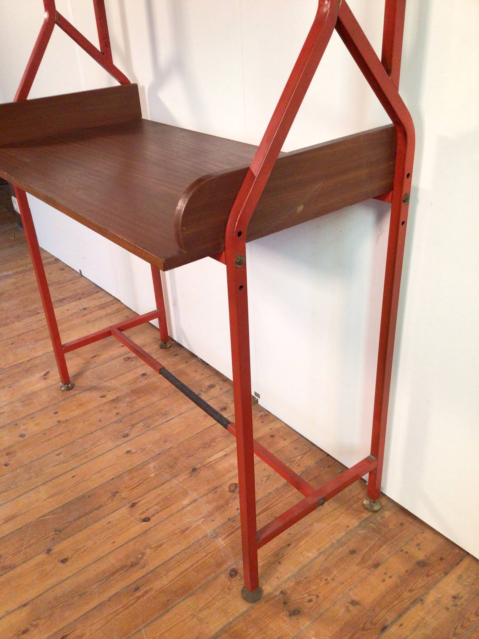 Vintage freestanding wall unit with desk