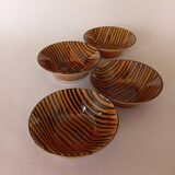 4 coupelles  Sarreguemines "Domino"