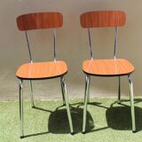 First brown formica chairs
