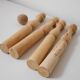 Lot de 4 quilles en bois avec une boule