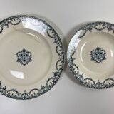 Lot of Plate, Platter, Ramier and Soup Tureen, Iron Earth, "Excelsior" service, E. Bourgeois, late 19th century