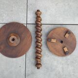 Turned wooden end table