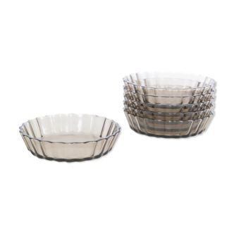 Tarta mussels, Arcopal, smoked glass, Vintage