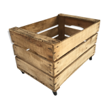 Apples wooden rolling box