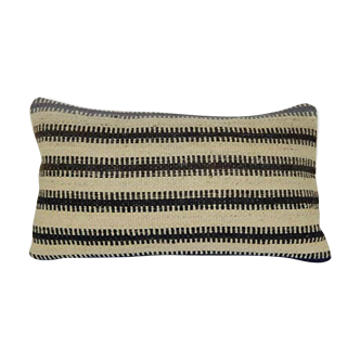 Kilim Pillow Cases Made From a Vintage Anatolian Kilim, Wool Turkish Oblong Pillow Cover 12'' X 20'' (30 x 50 Cm)