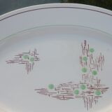 Plat de service ovale de la faïencerie de Gien modèle Pigalle ancien