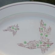 Oval serving dish of the faience factory of Gien model Old Pigalle