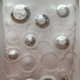 Mid-century German space age bubble glass vase by Gral, 1960s.