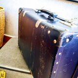 Vintage blue suitcase