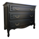 Black restyled vintage chest of drawers