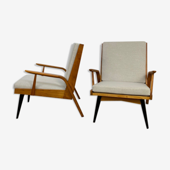 Set of two mid century easy chairs