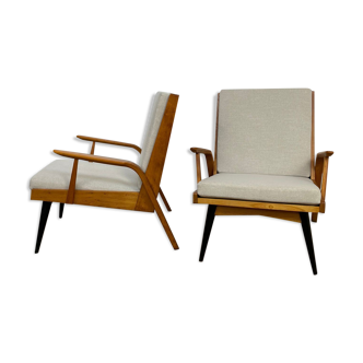 Set of two mid century easy chairs