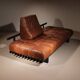 Lit de jour 'DS-80' en cuir patchwork cognac par De Sede, Suisse