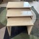 Lot de 3 tables gigognes en travertin