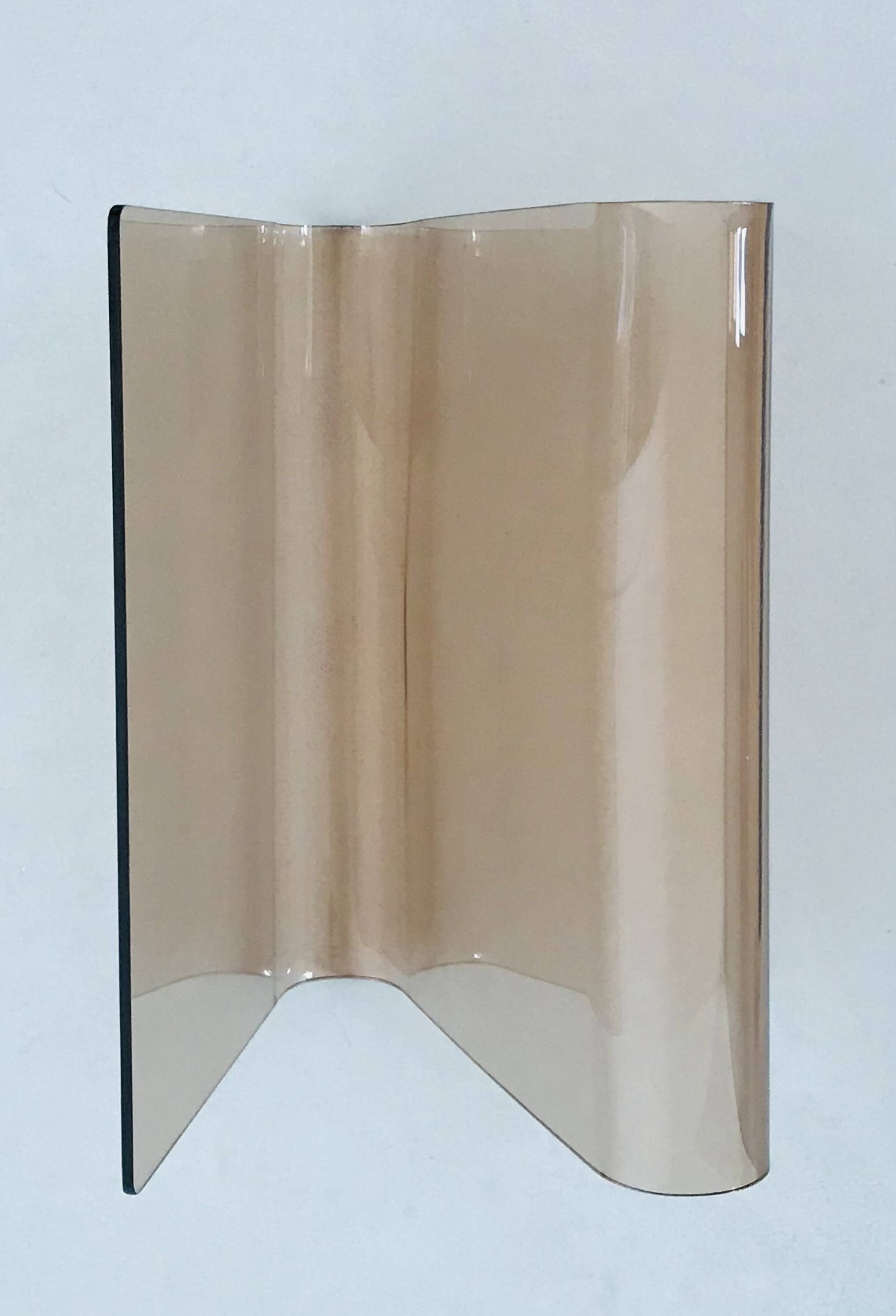 S-shaped magazine rack in altuglas by Michel Dumas, France, 1970s