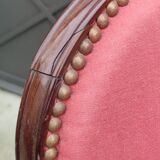 Ancienne Chaise basse Chauffeuse Rouge