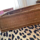 Wicker rattan basket