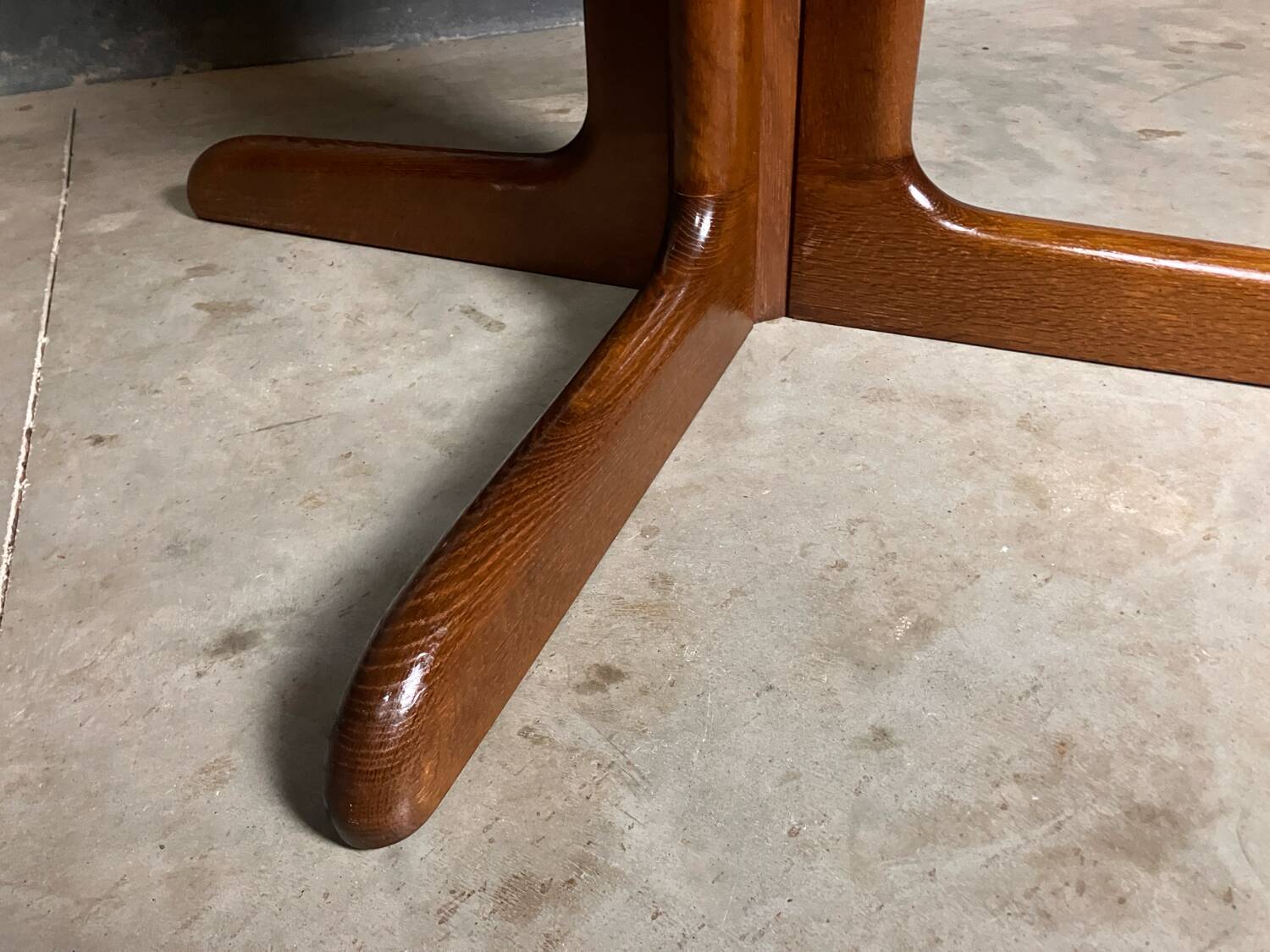 Danish design round dining table mid century