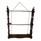 Étagère murale vintage bois tourné