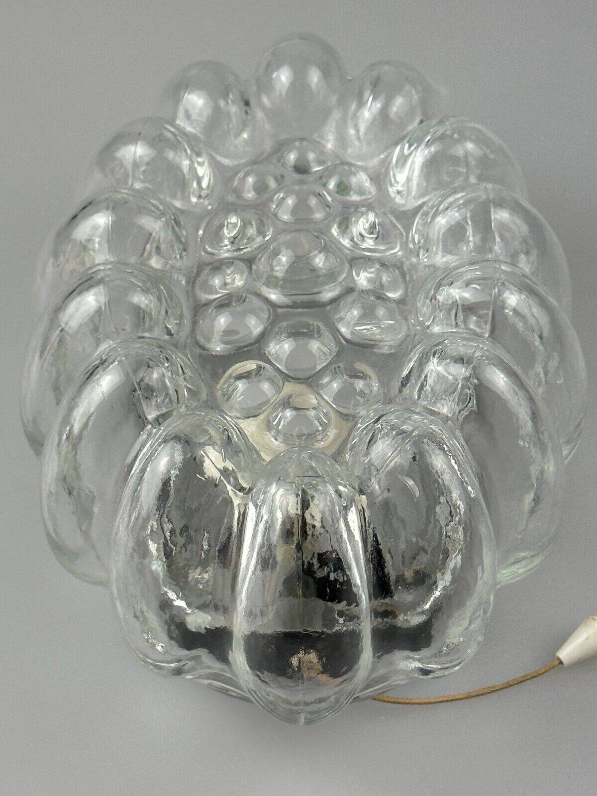 60s 70s wall lamp made of glass & metal bubble wall sconce space age design