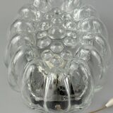 60s 70s wall lamp made of glass & metal bubble wall sconce space age design