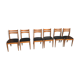Set de 6 chaises scandinaves teck et Skaï