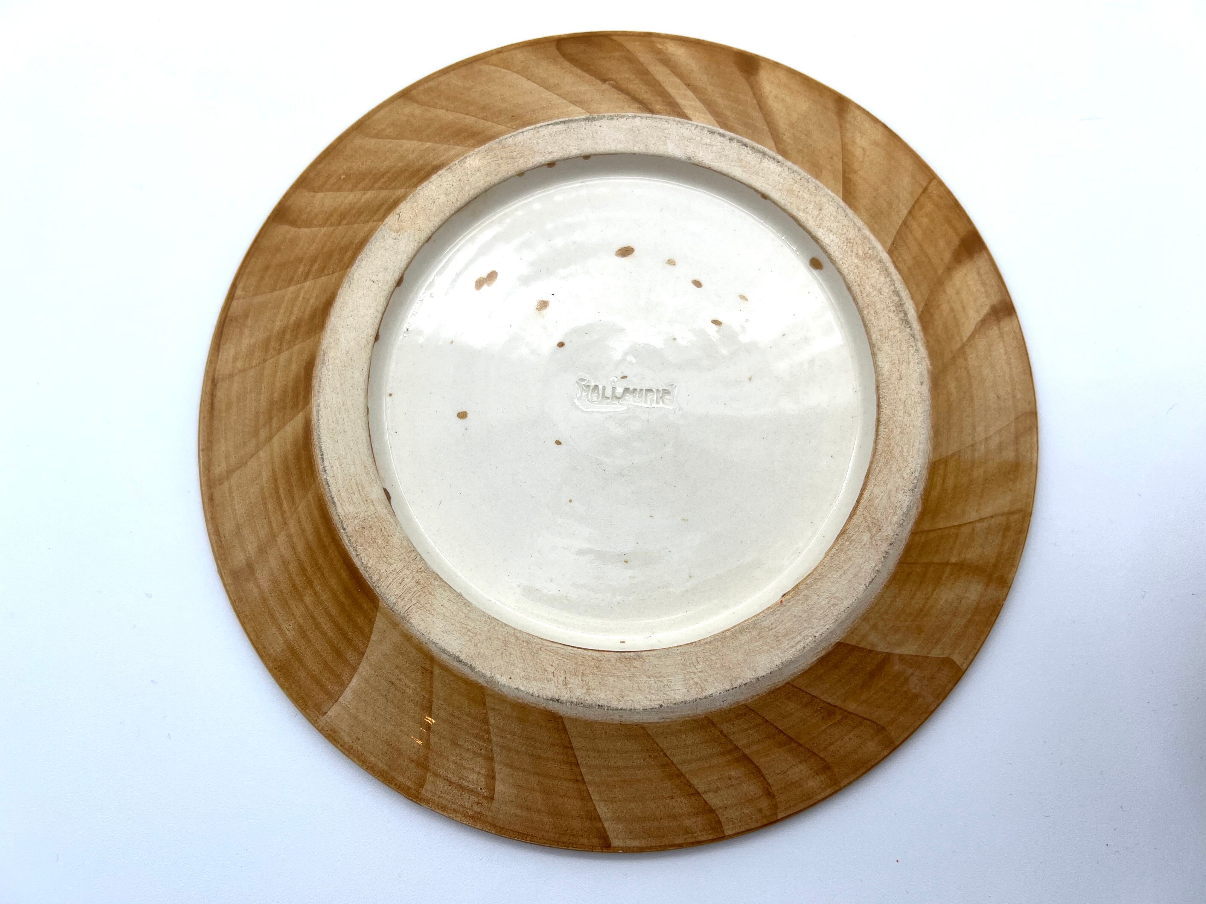 Vintage Vallauris Tea Service in Faux Bois by Grandjean-Jourdan