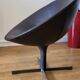 Christophe Pillet armchair by Zanotta in brown leather, modern Italy.