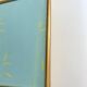 80s screen printing, gilded wood glass frame