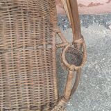 Rattan hanging egg chair