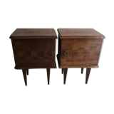 Pair of vintage bedsides