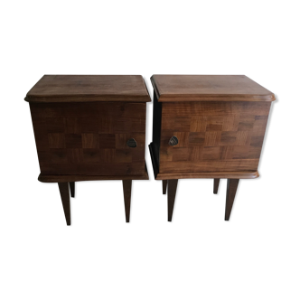 Pair of vintage bedsides