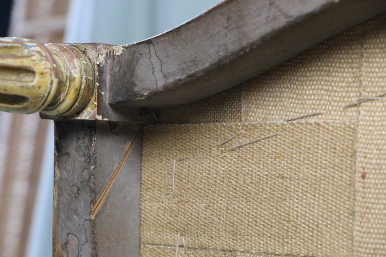 Louis XVI style cabriolet medallion armchair