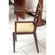 Paire de fauteuils bridge 1930 assise en cuir beige