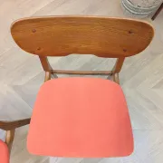 Paire chaises scandinaves vintage orange