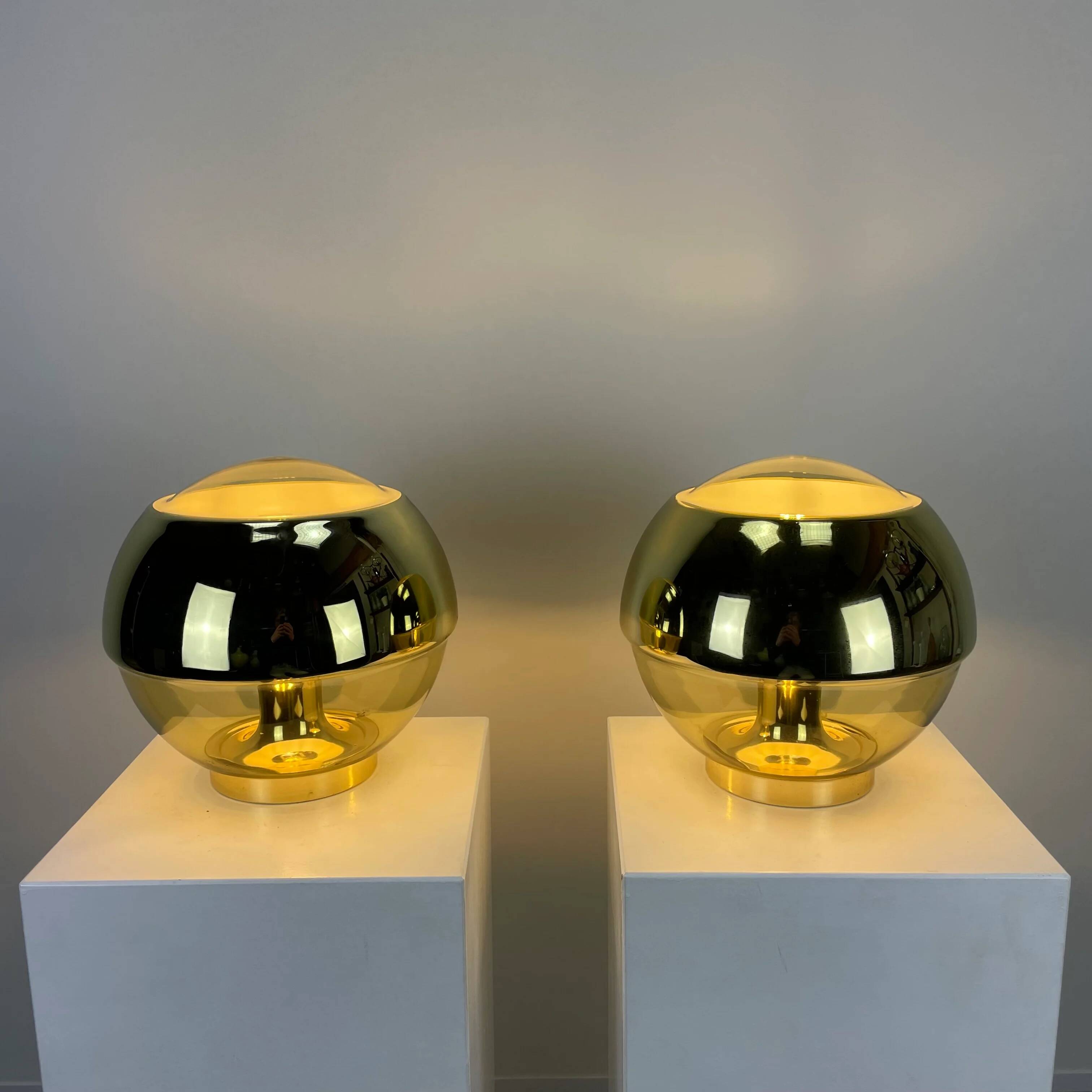 Rare pair of Magic Eye table lamps by Peill & Putzler 1970