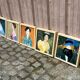 5 tableaux, reproductions peintes à la main hommage à Gustav Klimt