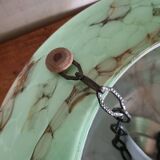 Art deco pendant lamp marbled glass ceiling light