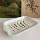 19th century Lunéville opaque ironstone earthenware asparagus dish