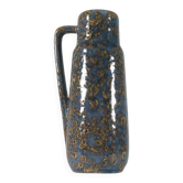 Vase en céramique vintage gris doré des années 50, studio, Allemagne de l'Ouest.