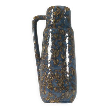 Vintage grey and gold ceramic vase from the 1950s, studio, West Germany.